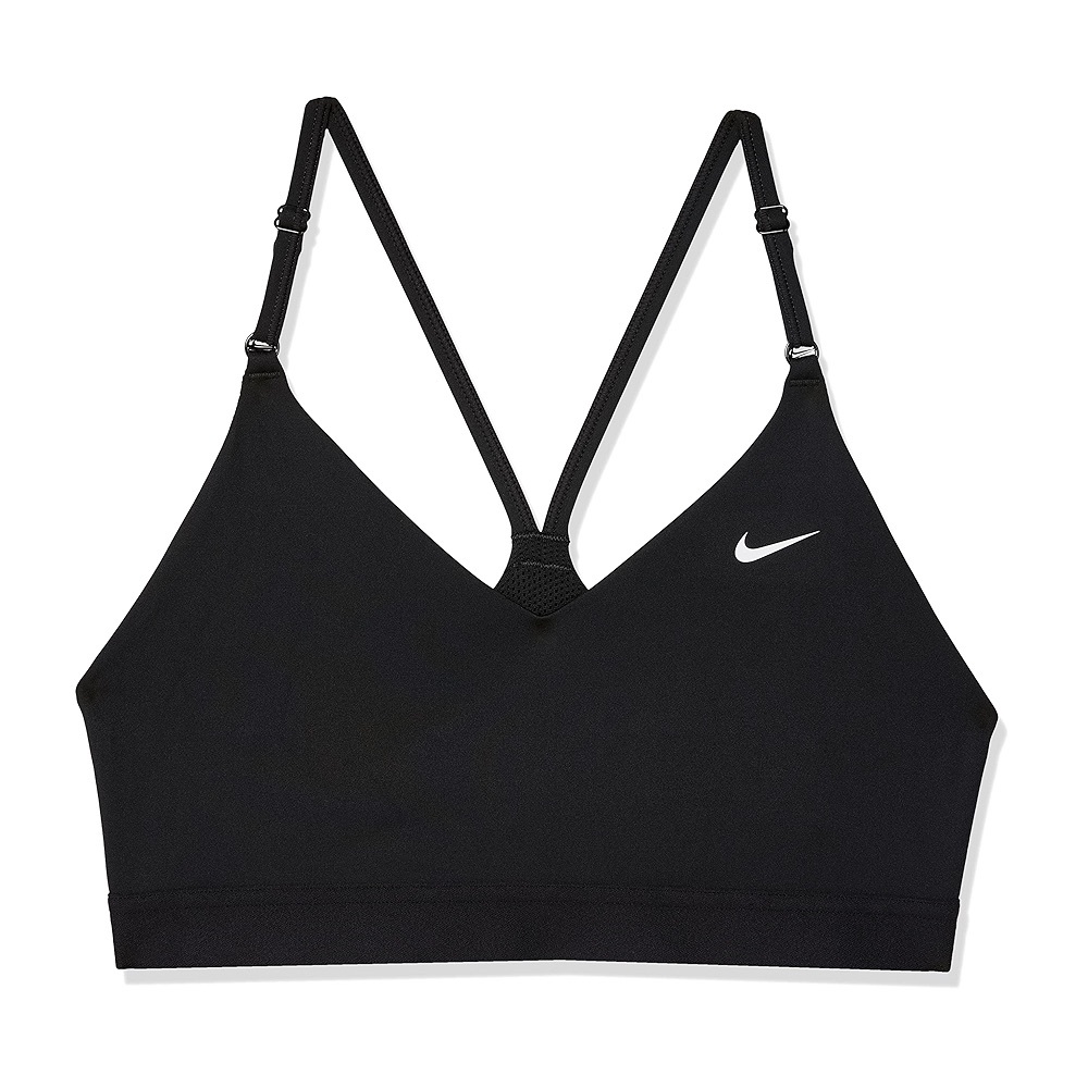 Nike Women's Black Sports Bra with White Logo